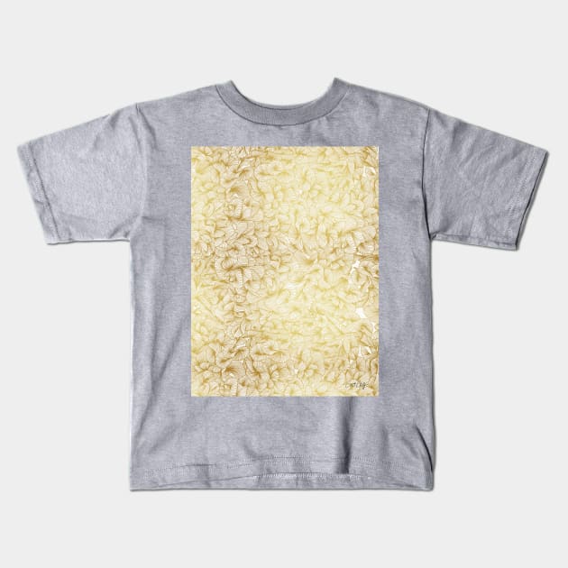 Abstract Pattern Gold Kids T-Shirt by CatCoq